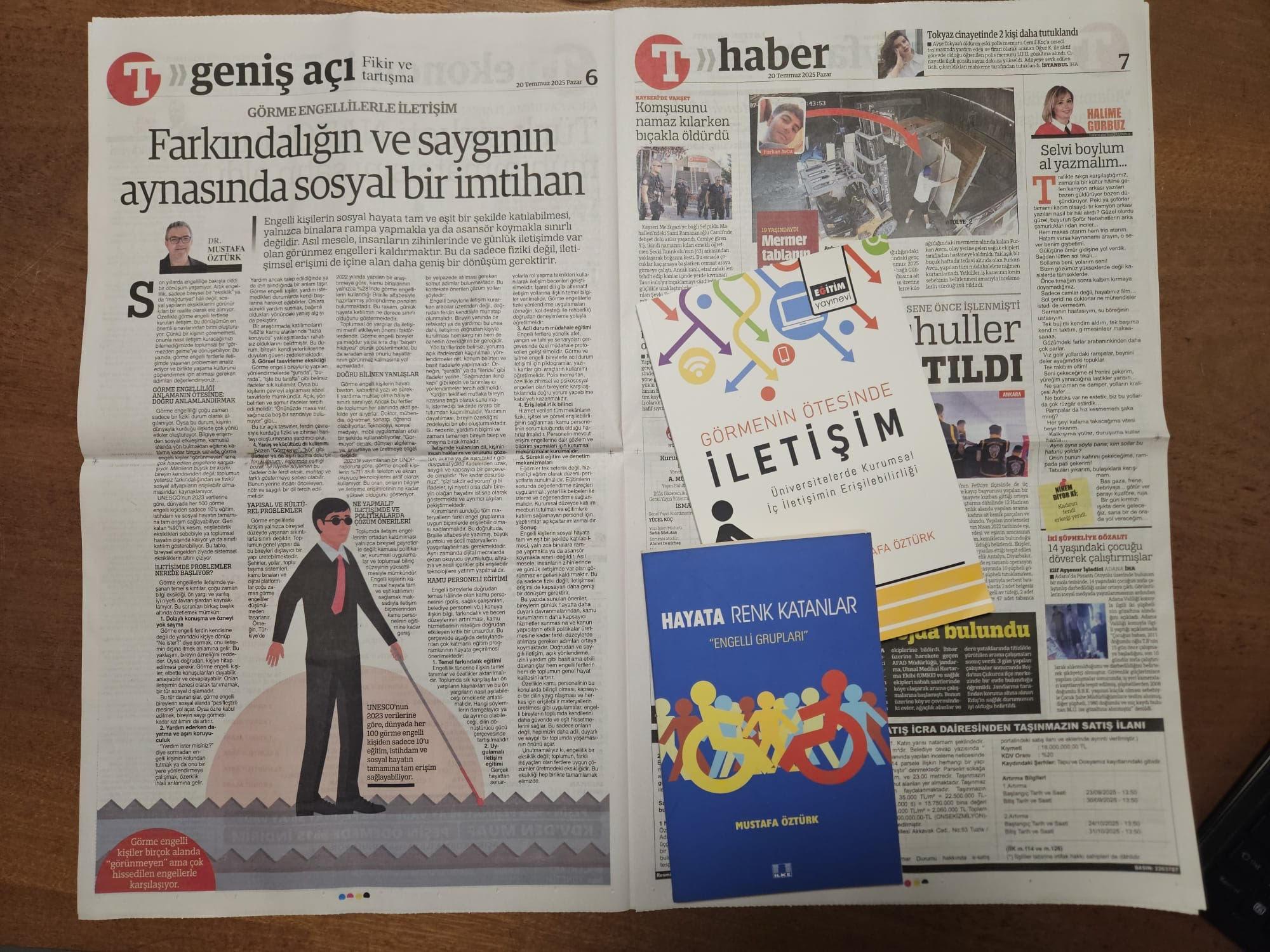 FARKINDALIĞIN VE SAYGININ AYNASINDA SOSYAL İMTİHAN-20.07.2025 TARİHLİ TÜRKİYE GAZETESİNDEKİ YAZIMIZ