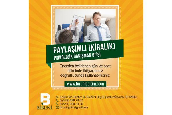 PAYLAŞIMLI (KİRALIK) PSİKOLOJİK DANIŞMAN OFİSİMİZ HİZMETE AÇILMIŞTIR